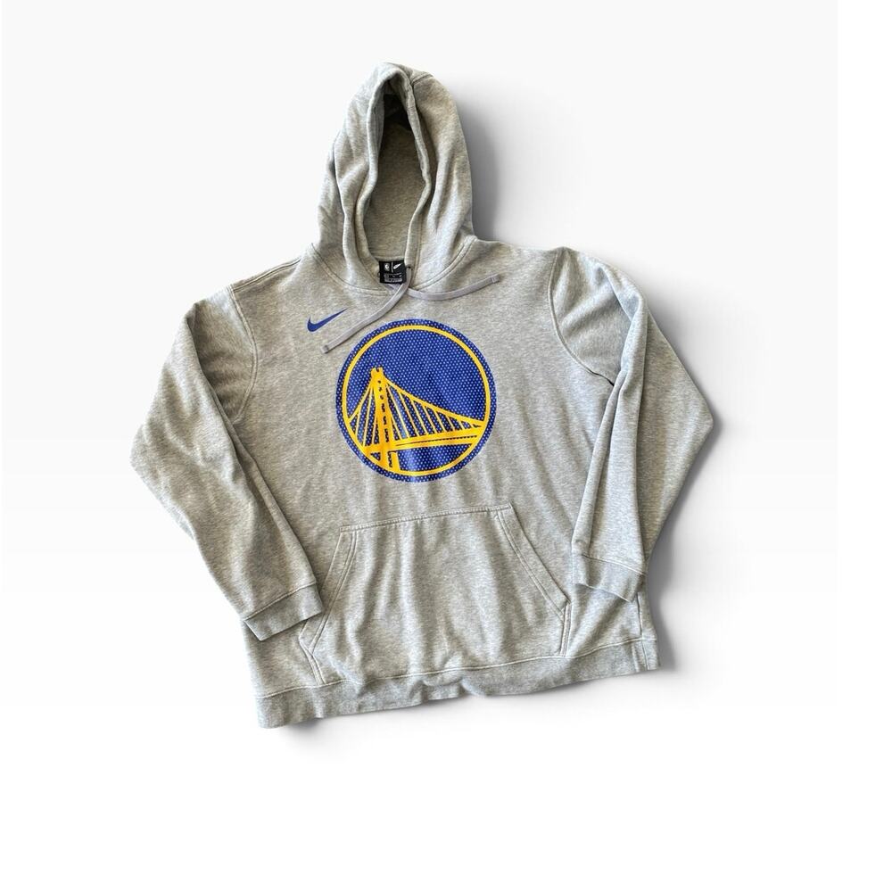 Nike Golden State Warriors Hoodie Men's XL Gray NBA Logo Pullover Sweatshir